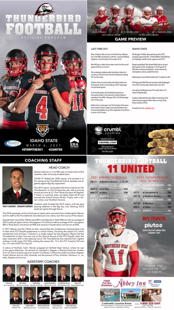 Game Day Program
