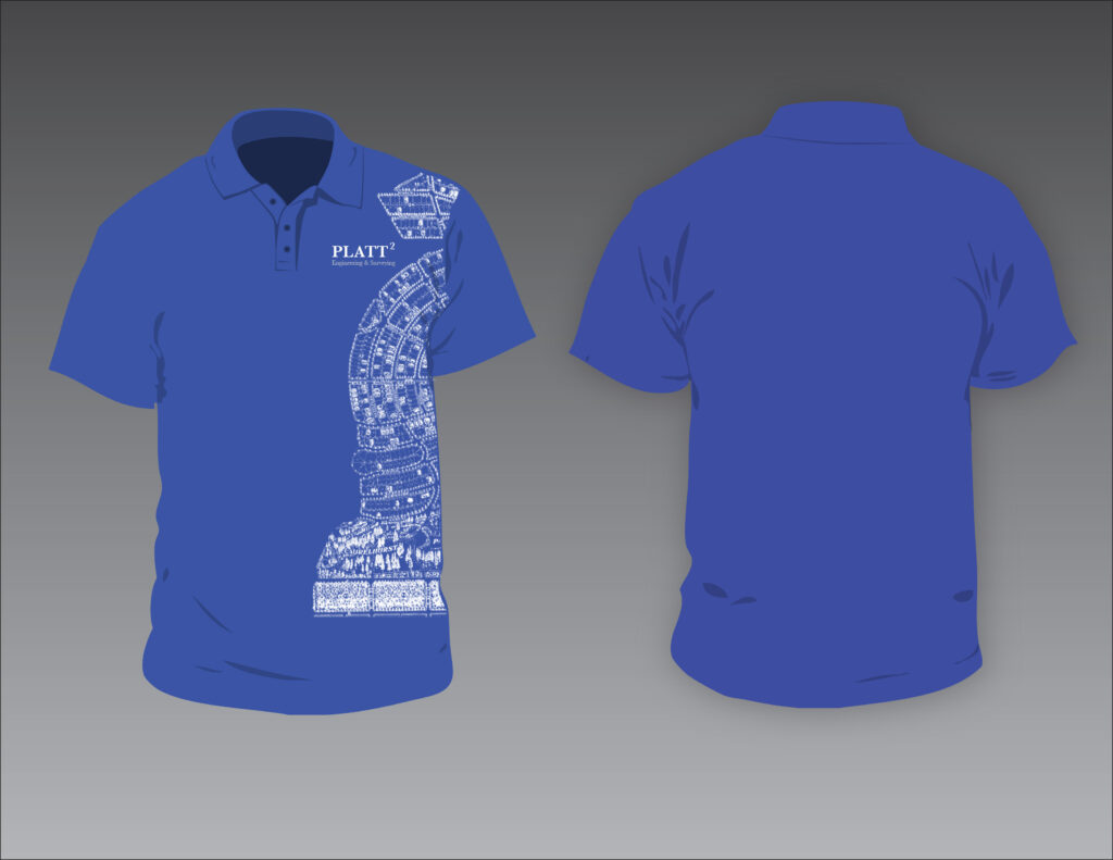 Blue Polo Shirt and Design for Platt & Platt Surveyors.