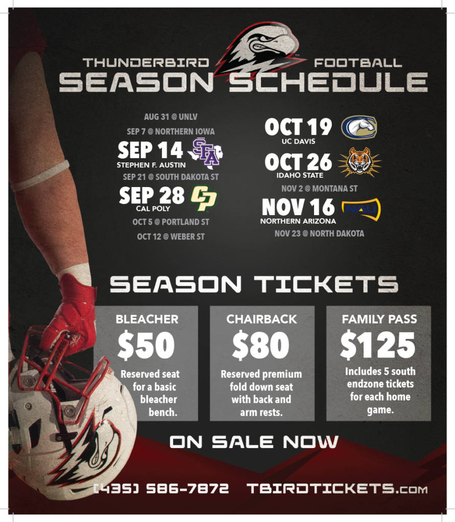 SUU Football full page season ticket ad