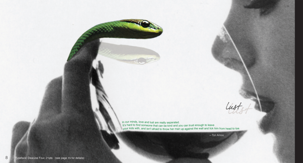 Slake Typography Foundry Pamphlet, Lust Page